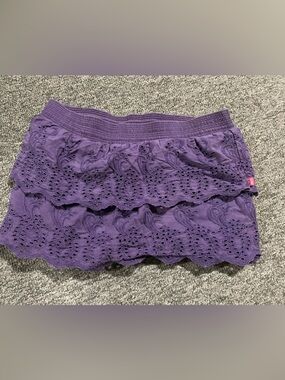 Toddler Purple Eyelet Tiered Skirt